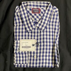 UNTUCKit  Blue & White Plaid Shirt